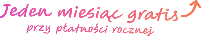1 miesiąc gratis przy płatności rocznej